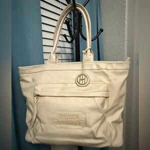 Hayden Harnett Cream Leather Tote Bag